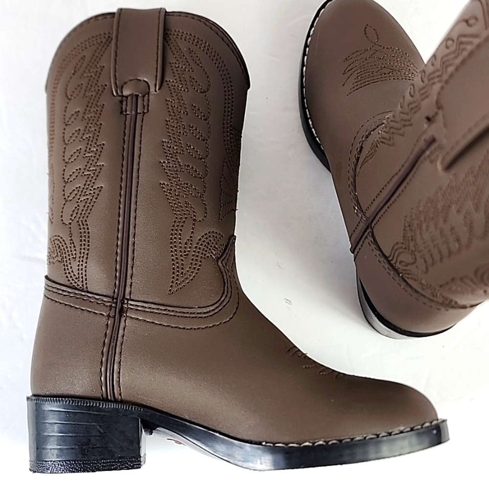 NWT Durango Boy's Brown Cowboy Boots, size 10D - Picture 7 of 10
